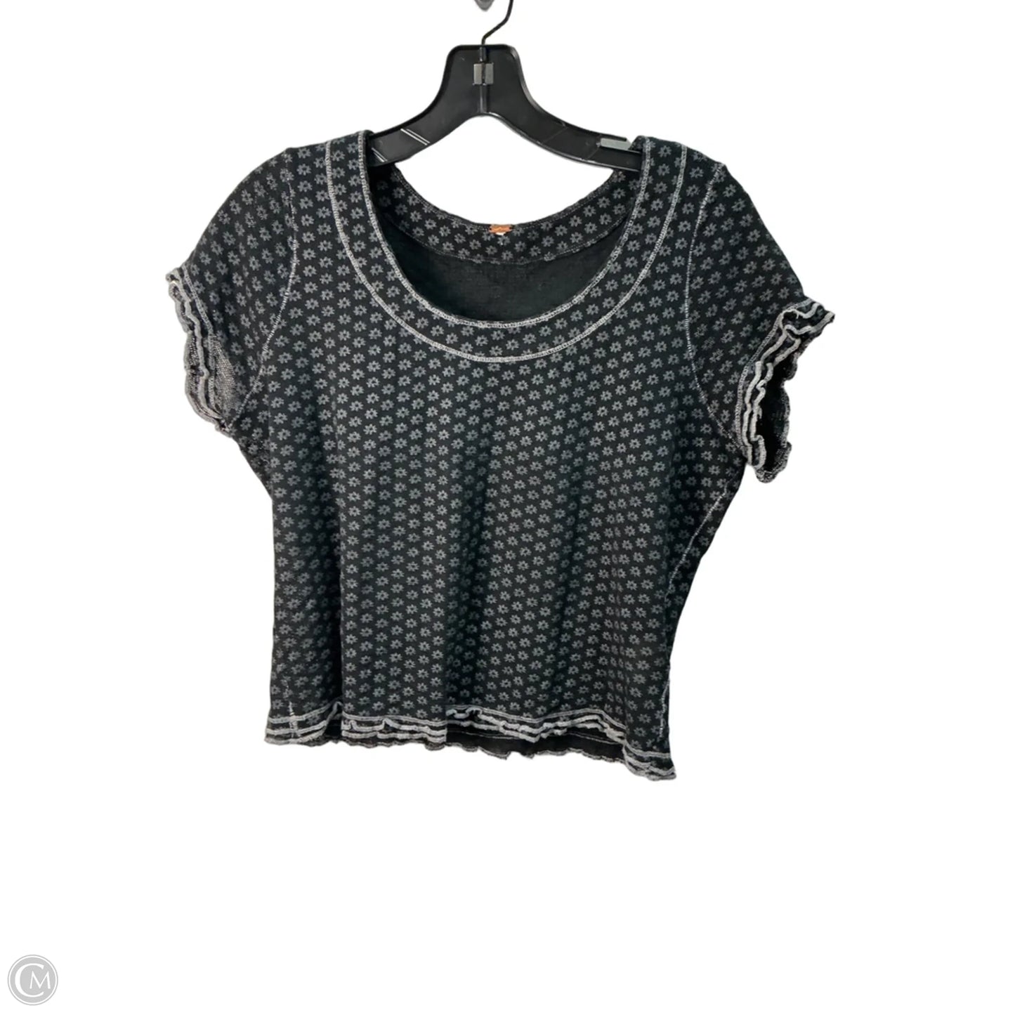 Top Short Sleeve By Free People In Black, Size: M
