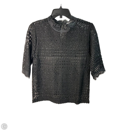 Top Short Sleeve By Zara In Black, Size: L
