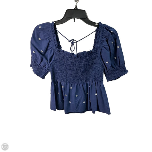 Top Short Sleeve By Nordstrom In Navy, Size: S