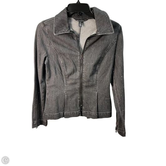 Jacket Denim By White House Black Market In Grey, Size: Xs