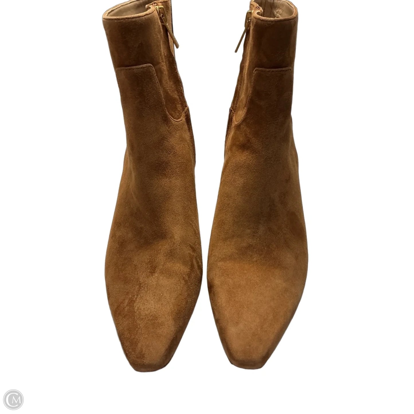Boots Ankle Heels By Veronica Beard In Tan, Size: 9