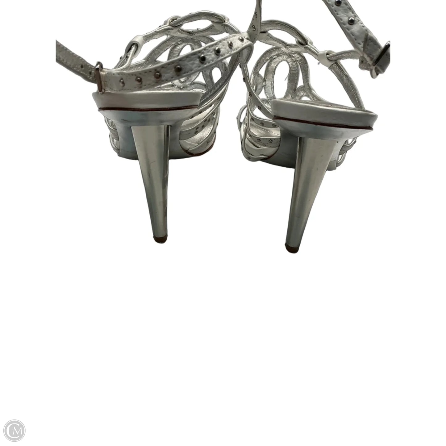 Sandals Heels Stiletto By Via Spiga In White, Size: 6