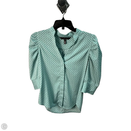 Top Short Sleeve By White House Black Market In Green, Size: Xs