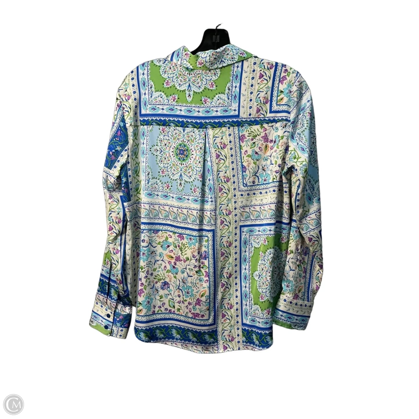 Top Long Sleeve By Joie In Blue & Green, Size: S