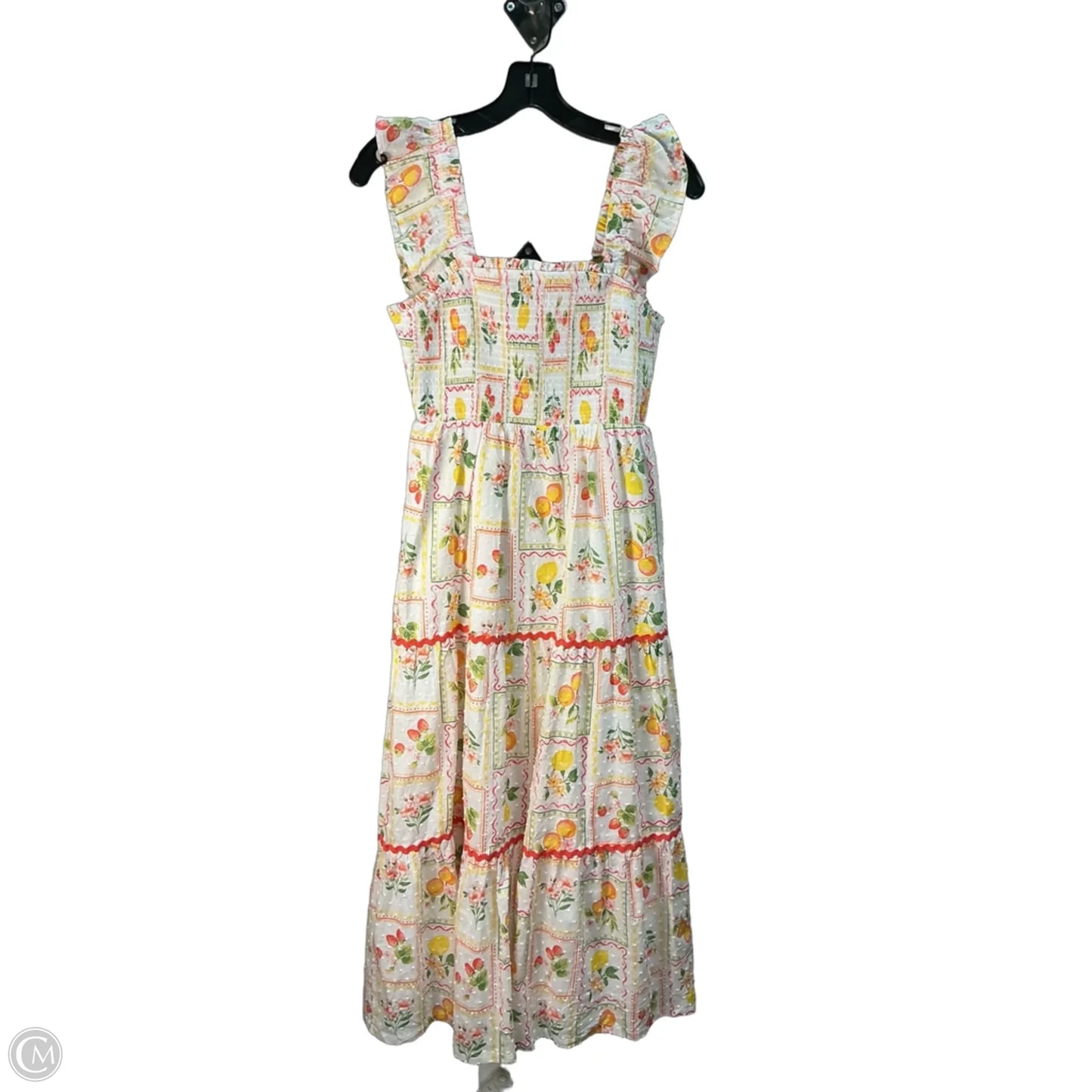 Dress Casual Midi By Rachel Zoe In Orange & White, Size: Xs