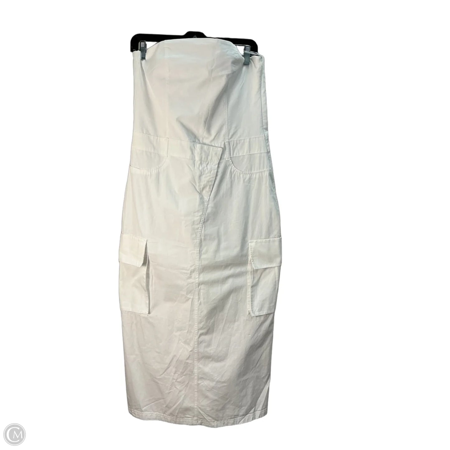 Dress Casual Midi By Zara In White, Size: L