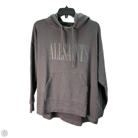 Sweatshirt Hoodie By All Saints In Grey, Size: S