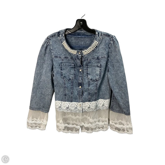 Top Long Sleeve By Clothes Mentor In Blue Denim, Size: S