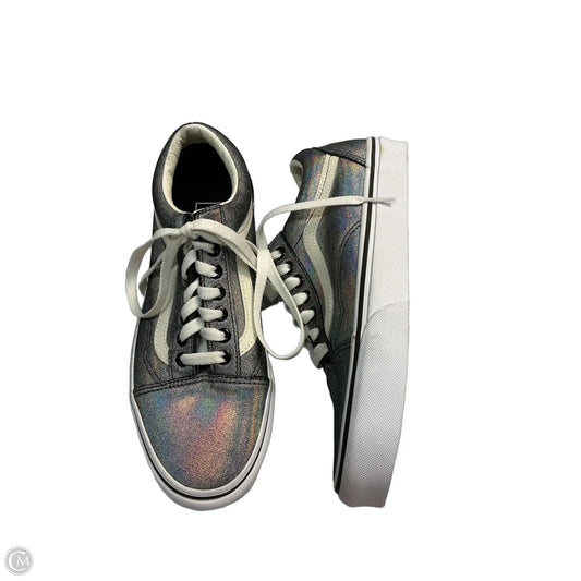 Shoes Athletic By Vans In Silver, Size: 8.5