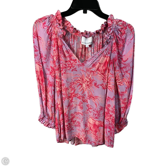 Top Short Sleeve By Clothes Mentor In Floral Print, Size: S