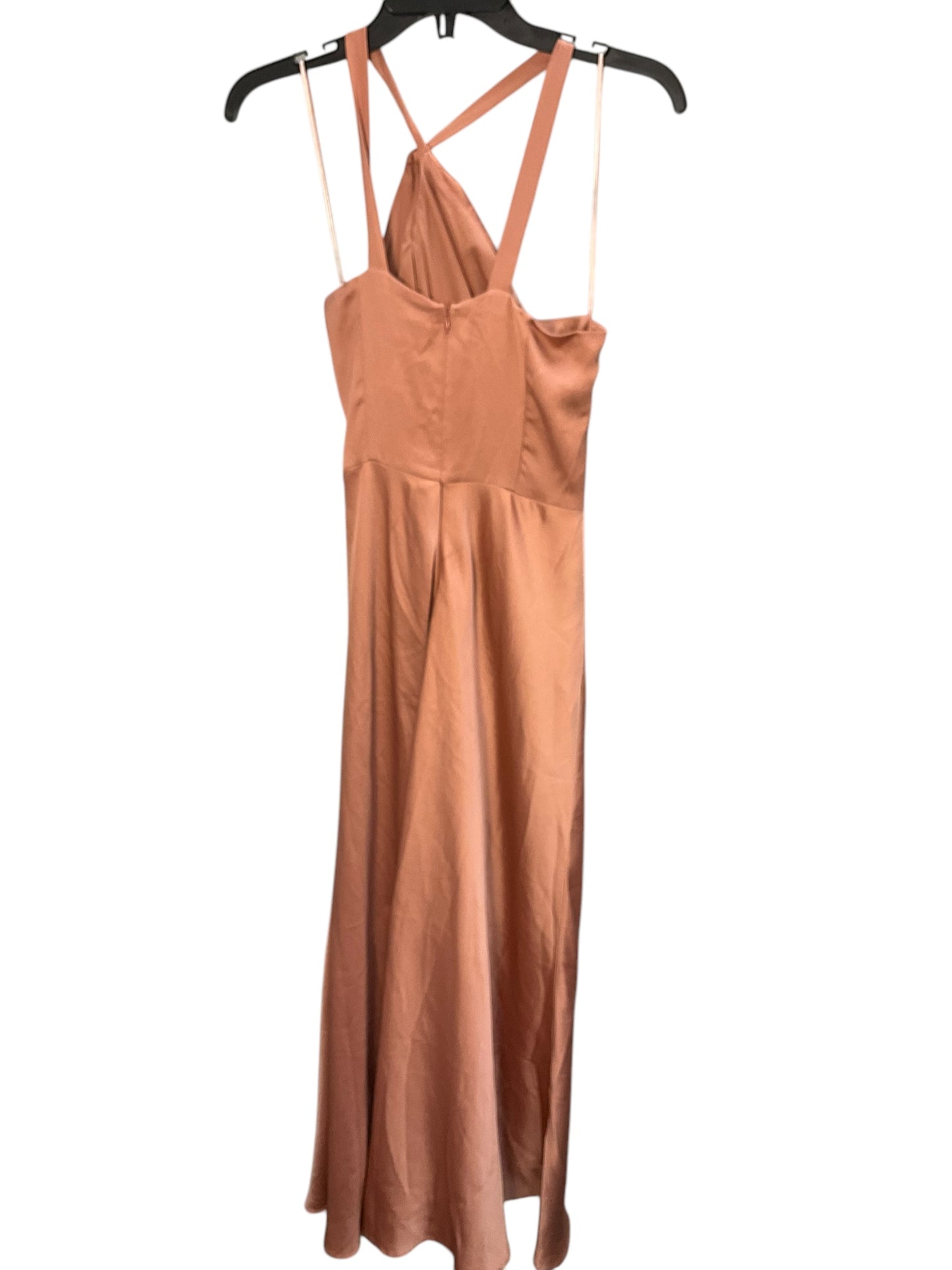 Dress Party Long By Anthropologie In Salmon, Size: 6