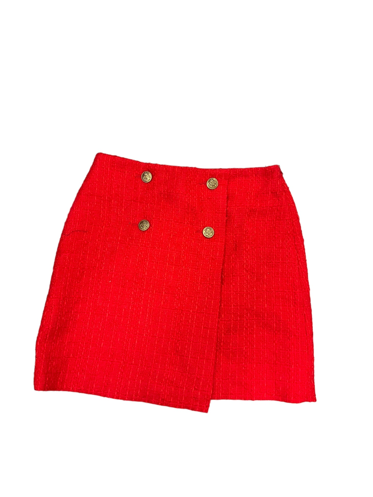 Red Skirt Mini & Short Loft, Size 4