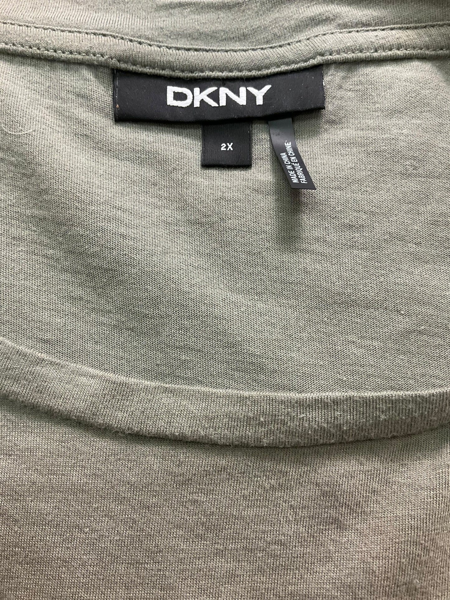 Top Short Sleeve Basic By Dkny In Green, Size: 18