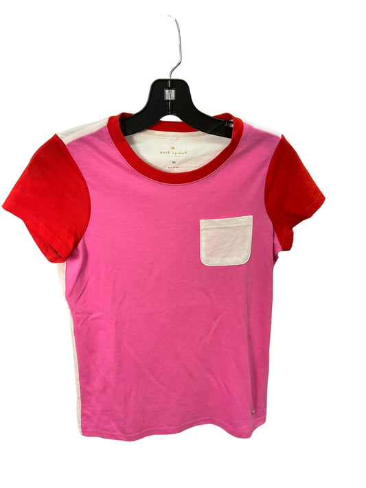 Top Short Sleeve Designer By Kate Spade In Pink, Size: Xs