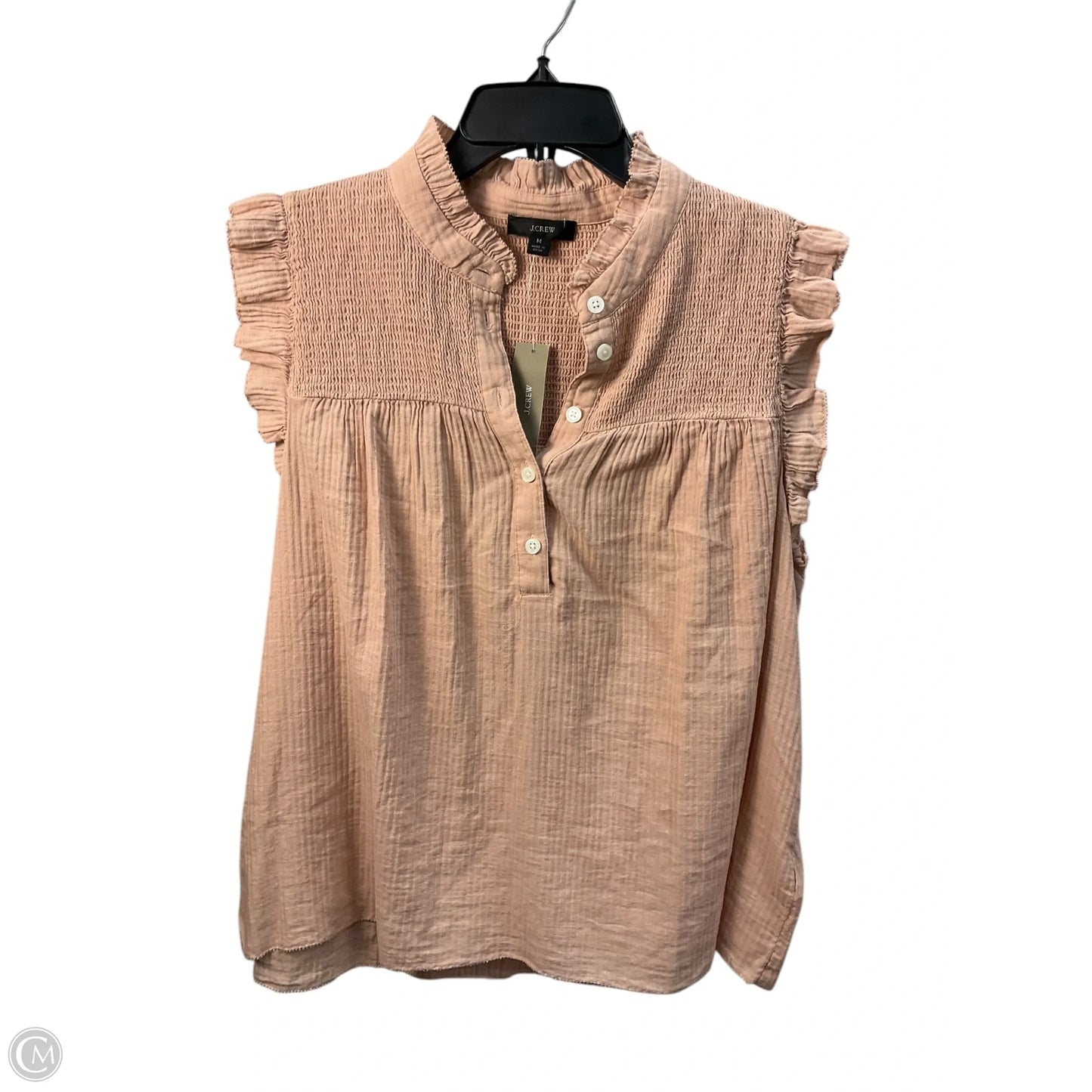 Top Sleeveless By J Crew In Tan, Size: M