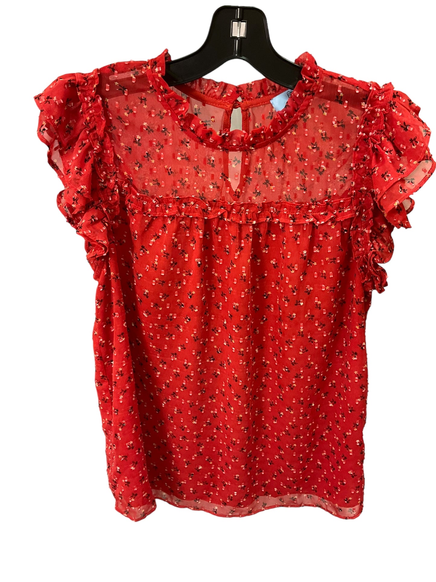 Top Sleeveless By Cece In Red, Size: M