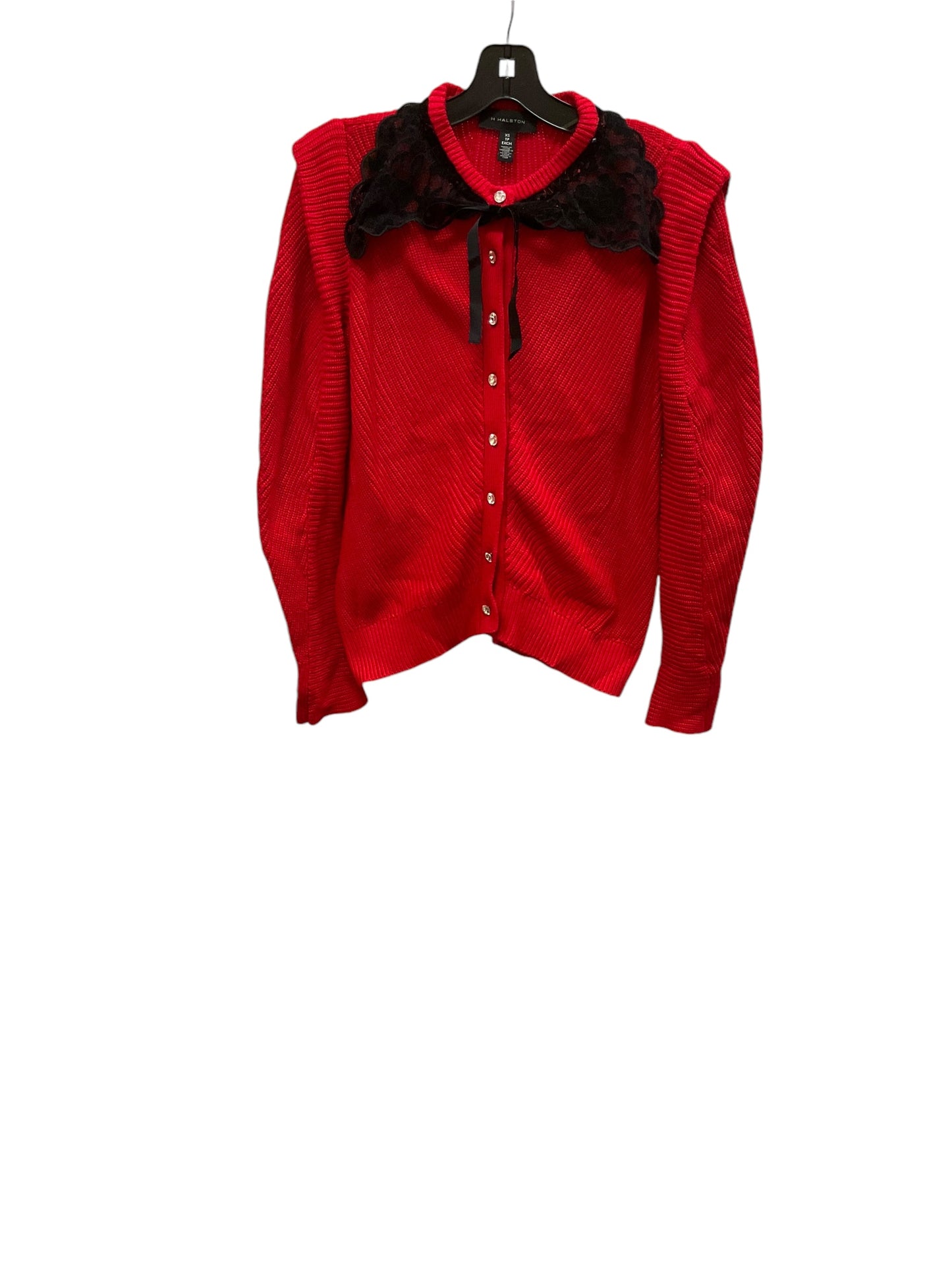 Top Long Sleeve By H For Halston In Red, Size: Xs