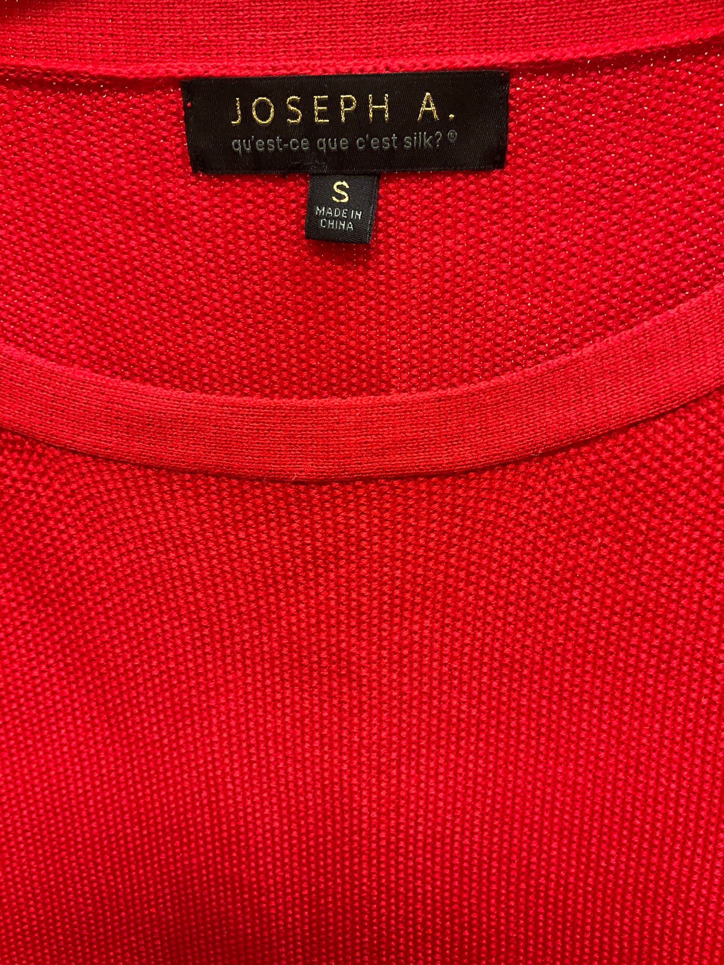 Top Sleeveless By Joseph A In Red, Size: S