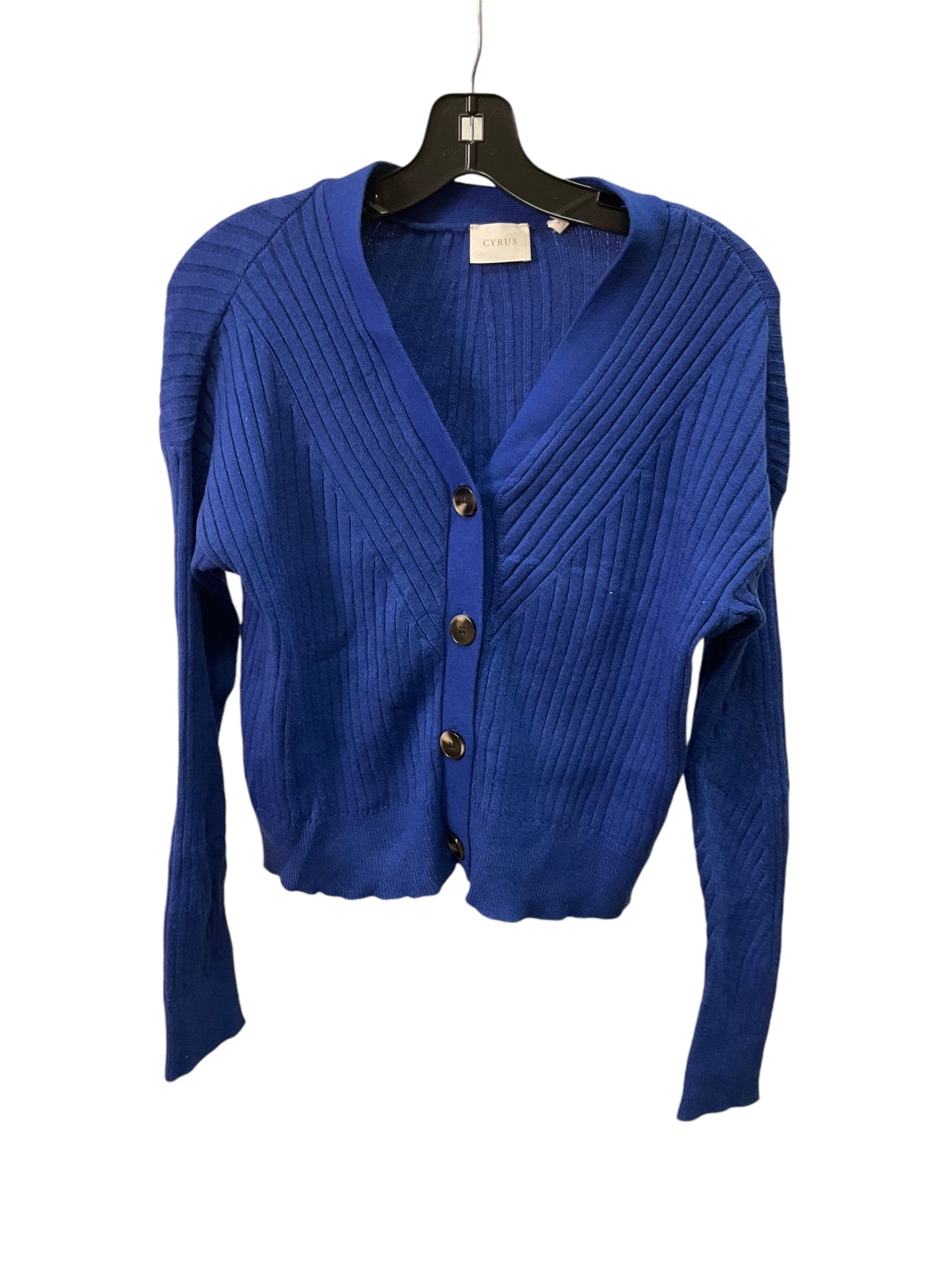 Cardigan By Cyrus Knits In Royal Blue, Size: Xs