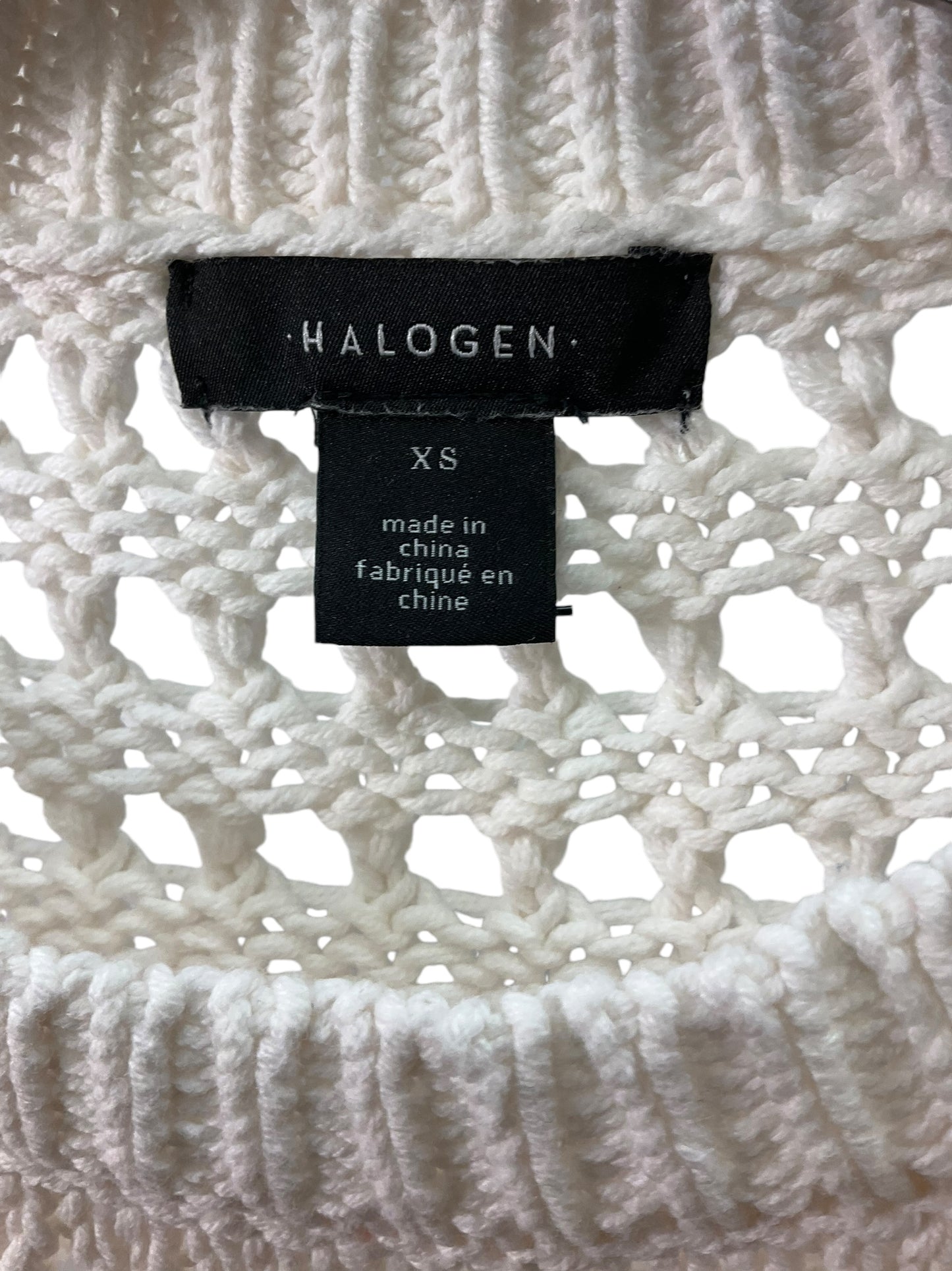 Top Long Sleeve By Halogen In White, Size: Xs