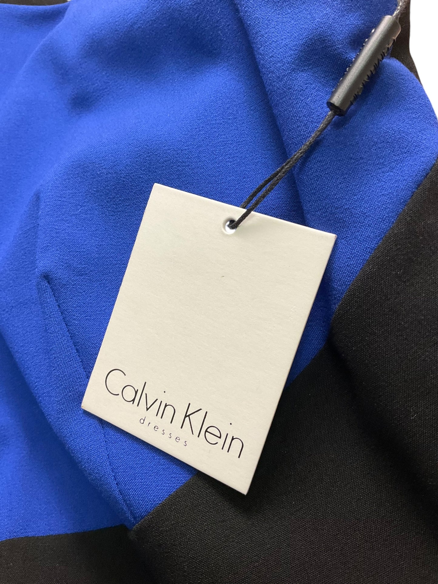 Dress Work By Calvin Klein In Blue Black, Size: S