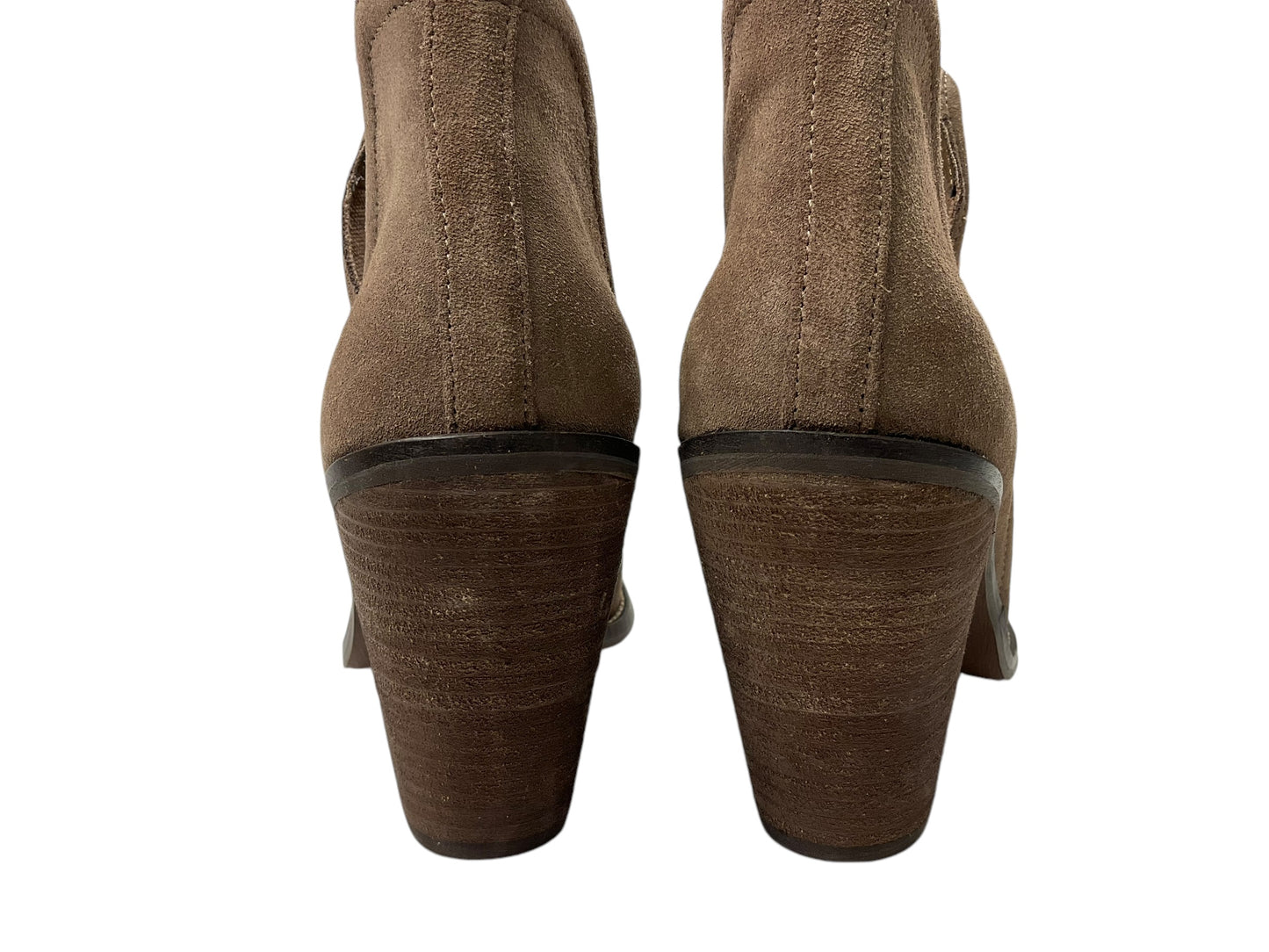 Boots Ankle Heels By Nine West In Taupe, Size: 9.5