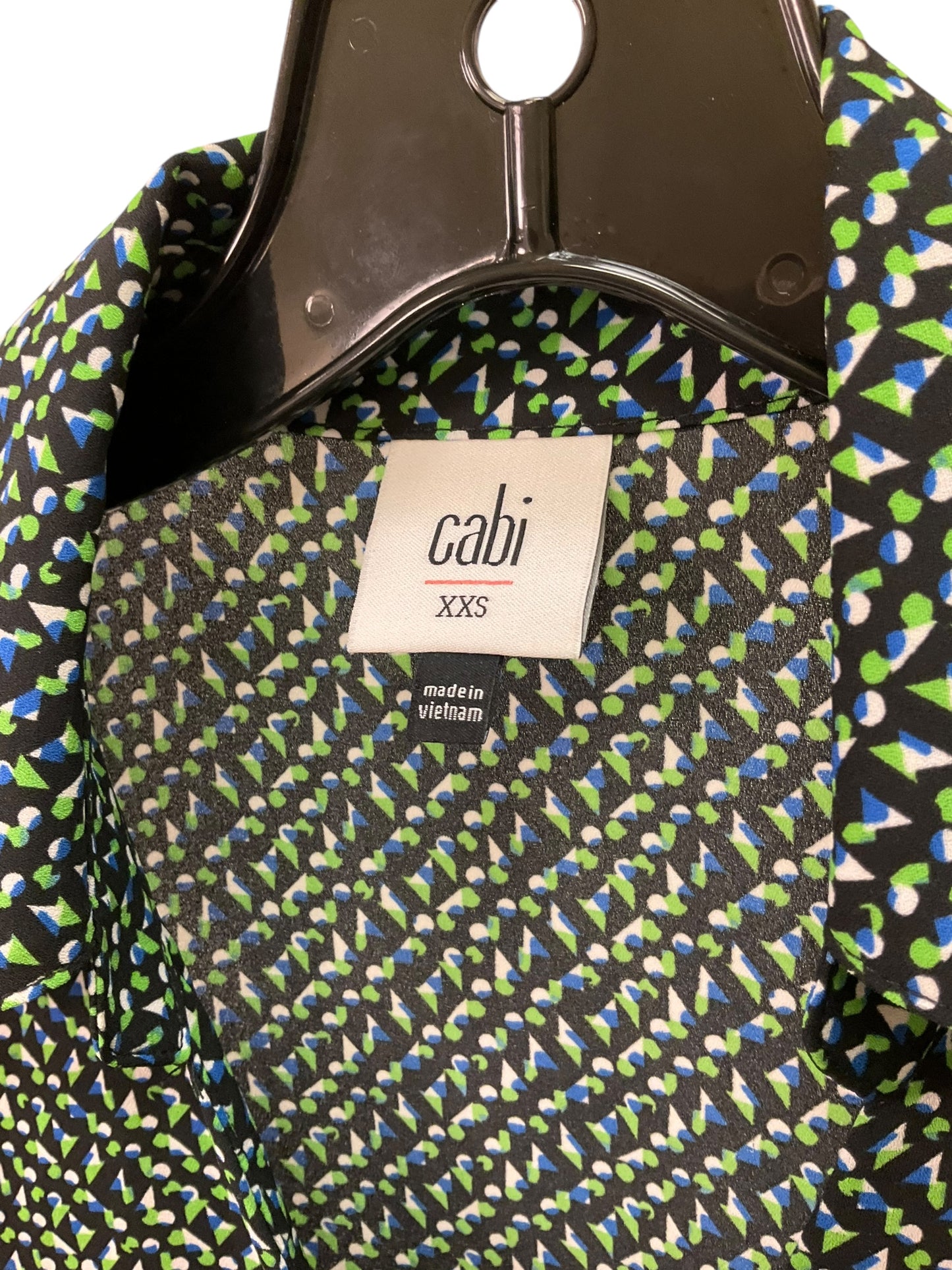 Top Short Sleeve By Cabi In Green, Size: Xxs