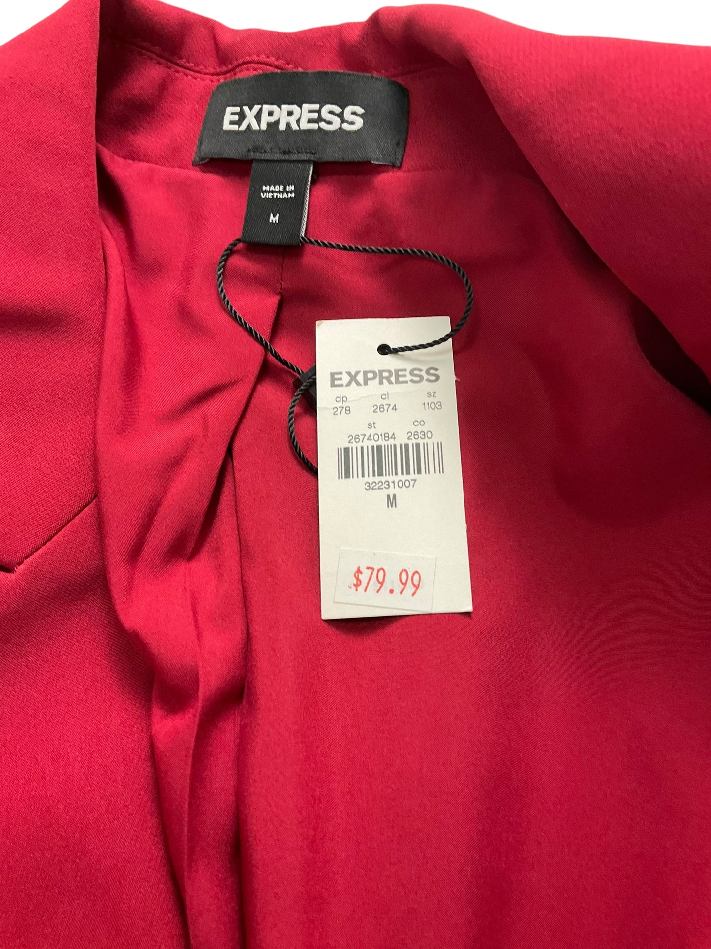 Blazer By Express In Red, Size: M