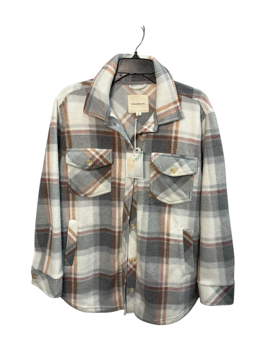 Jacket Shirt By Thread And Supply In Plaid Pattern, Size: S