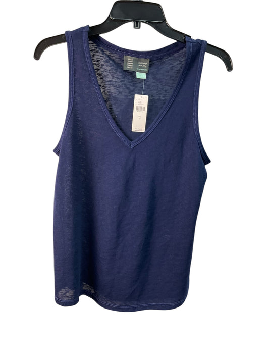 Top Sleeveless Basic By Anthropologie In Navy, Size: M