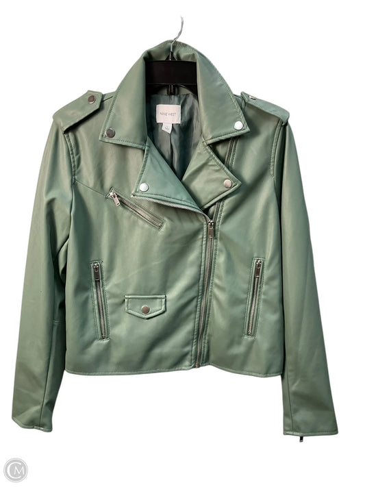 Jacket Moto By Nine West In Green, Size: S