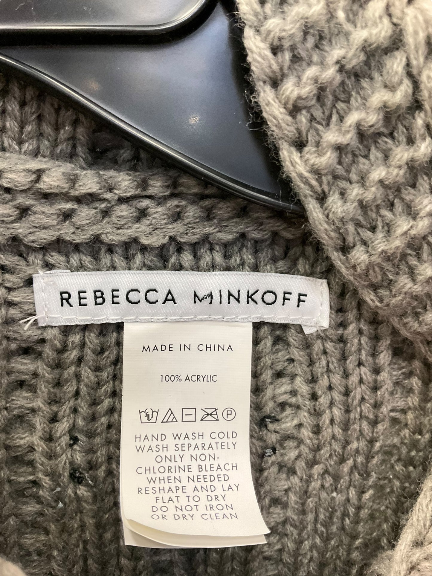 Poncho Designer By Rebecca Minkoff In Grey, Size: Osfm