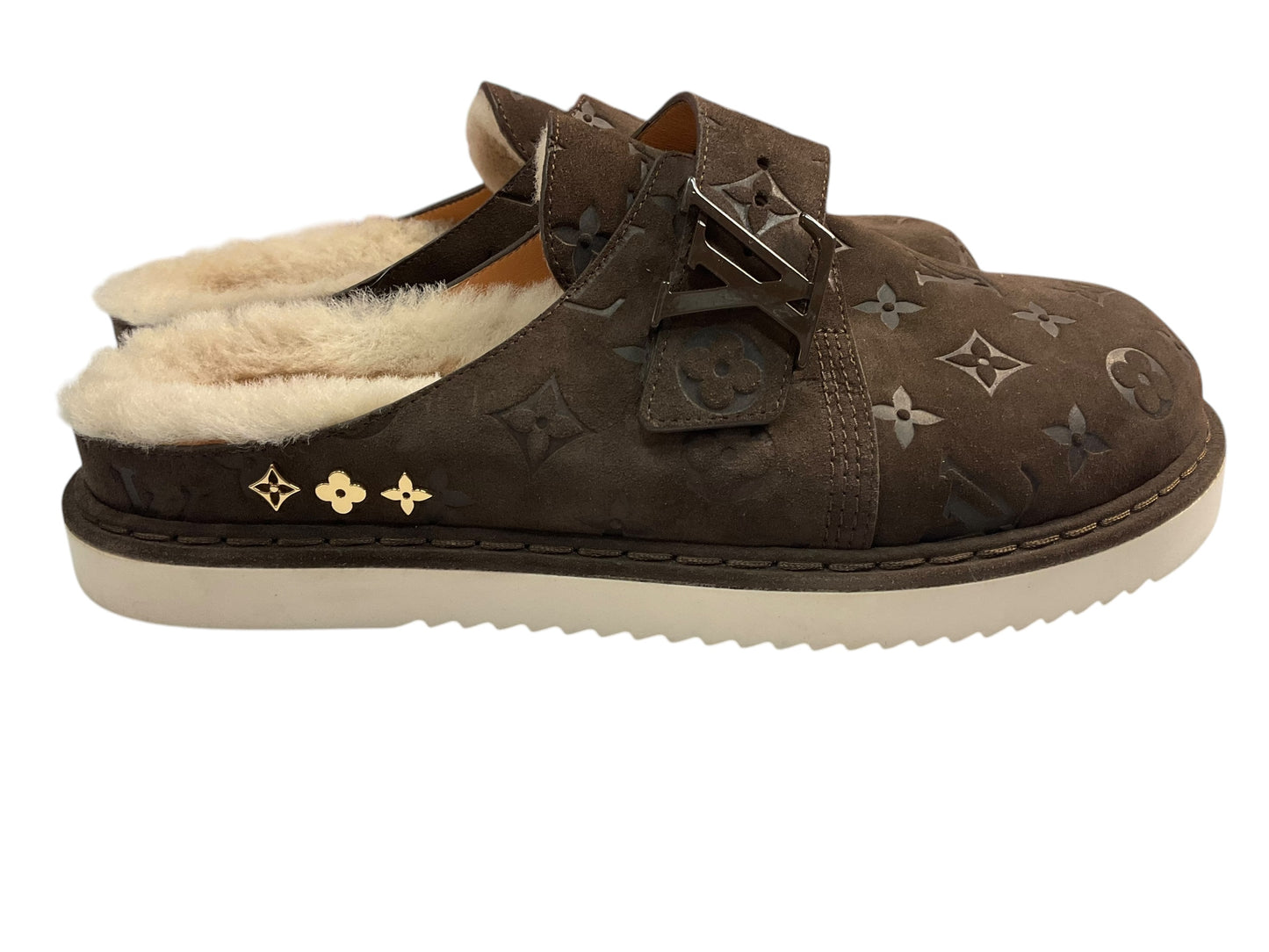 Shoes Luxury Designer By Louis Vuitton In Brown, Size: 9