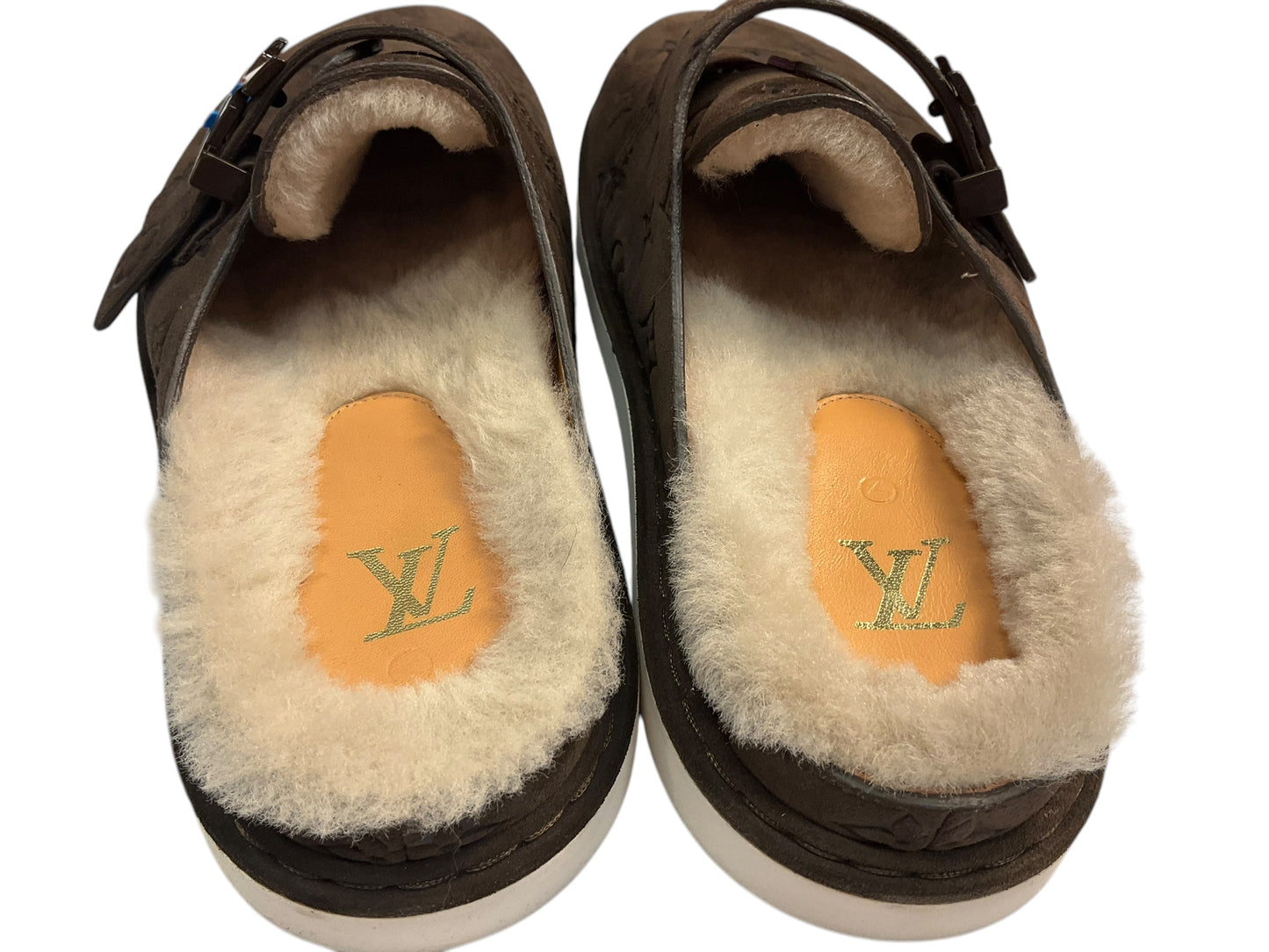 Shoes Luxury Designer By Louis Vuitton In Brown, Size: 9