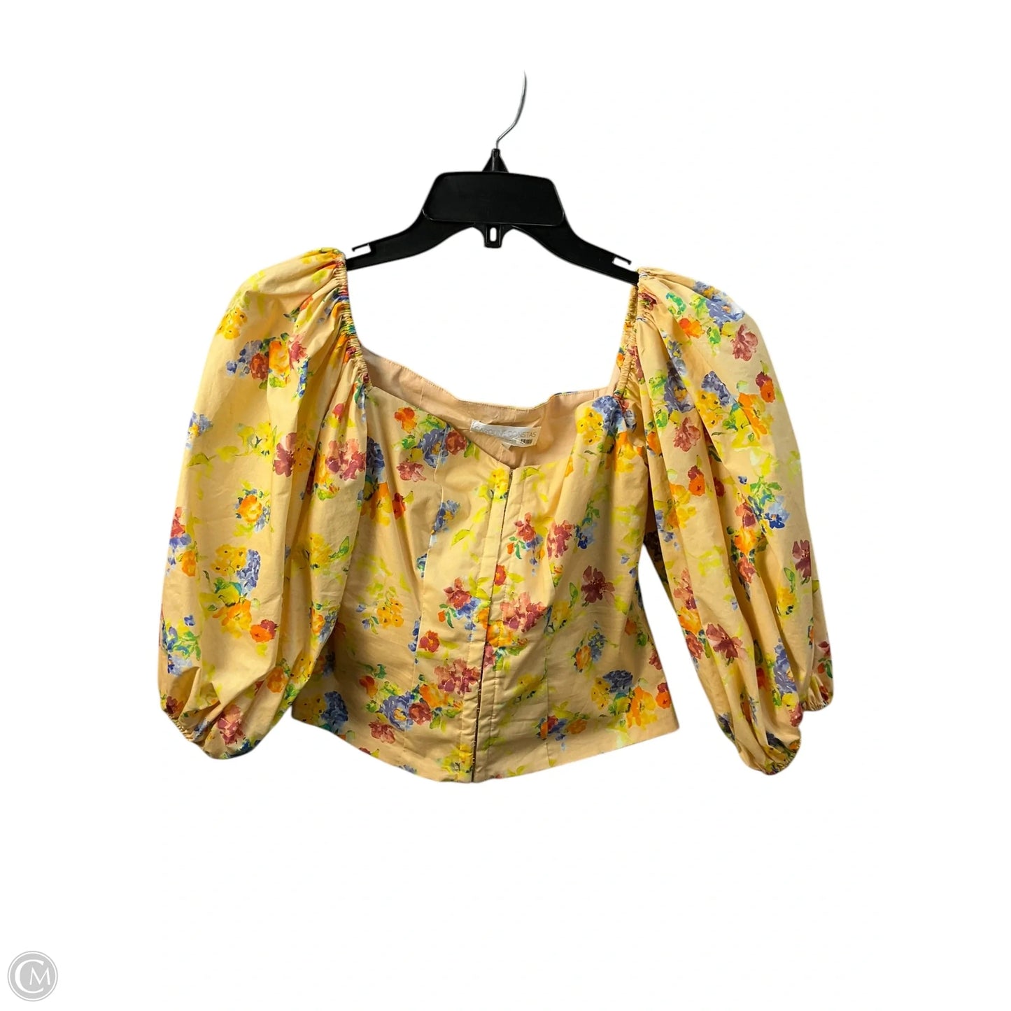 Top Long Sleeve By Saks Fifth Avenue In Yellow, Size: S