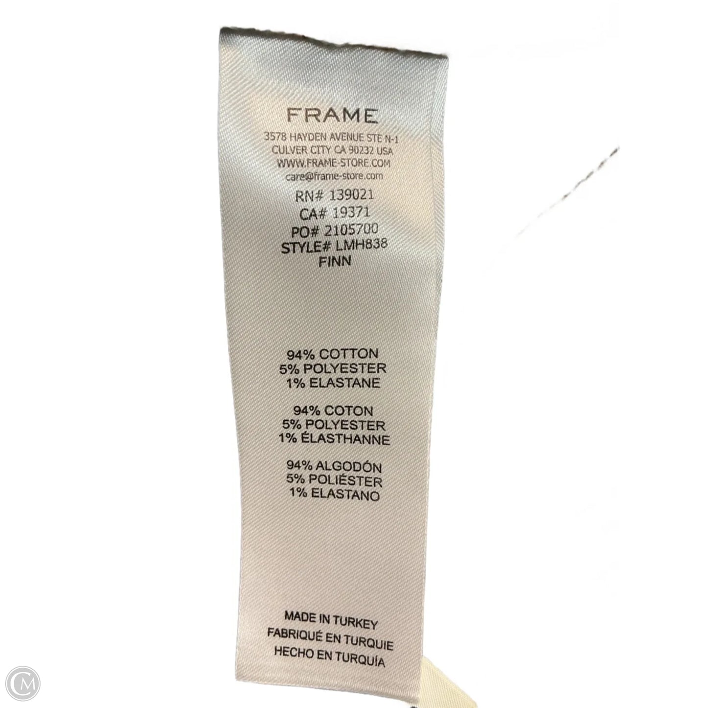 Jeans Straight By Frame In Blue Denim, Size: 8