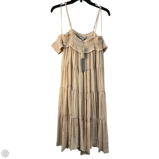 Dress Casual Midi By Anthropologie In Cream, Size: S