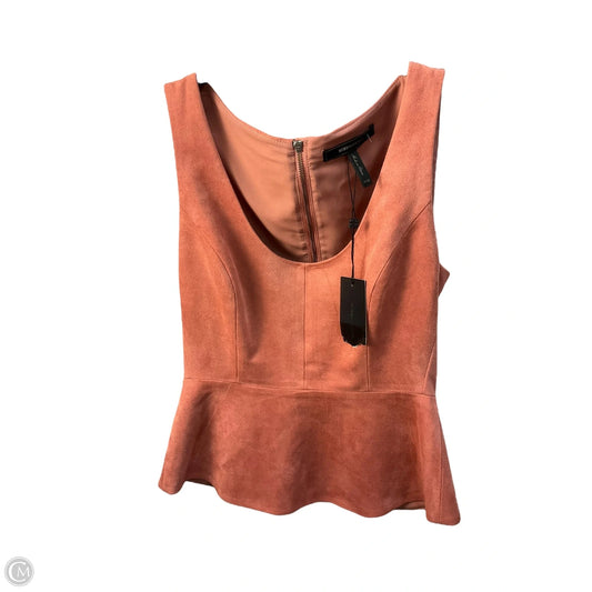 Top Sleeveless By Bcbgmaxazria In Orange, Size: Xxs