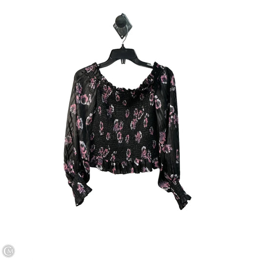 Top Long Sleeve By Wayf In Floral Print, Size: S