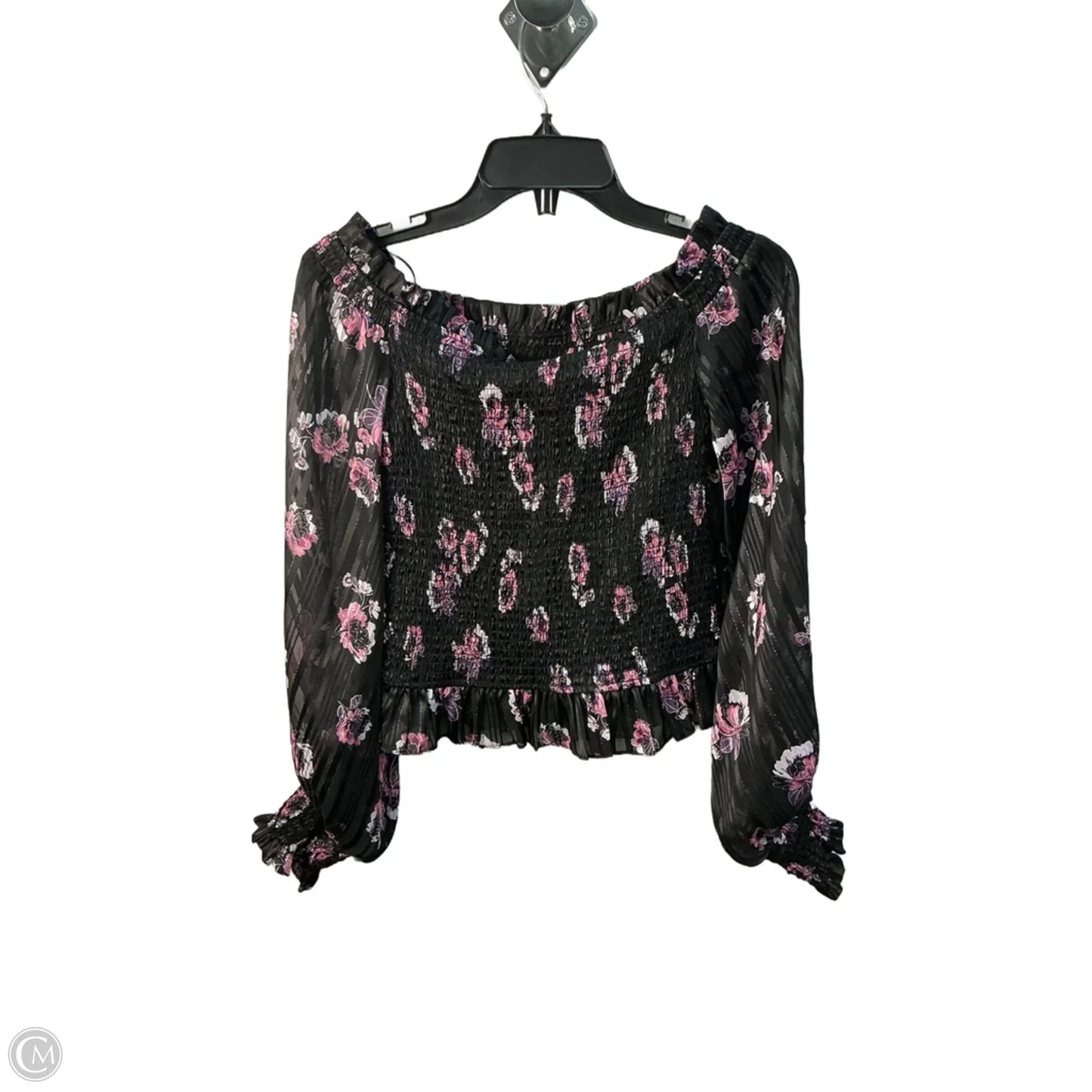 Top Long Sleeve By Wayf In Floral Print, Size: S