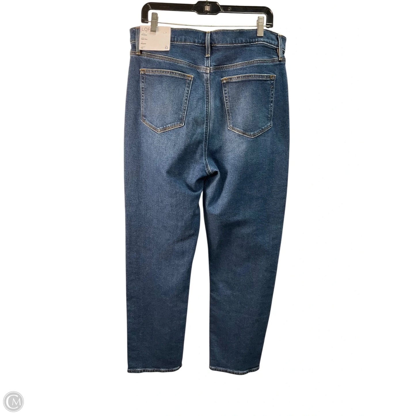 Jeans Straight By Loft In Blue Denim, Size: 14