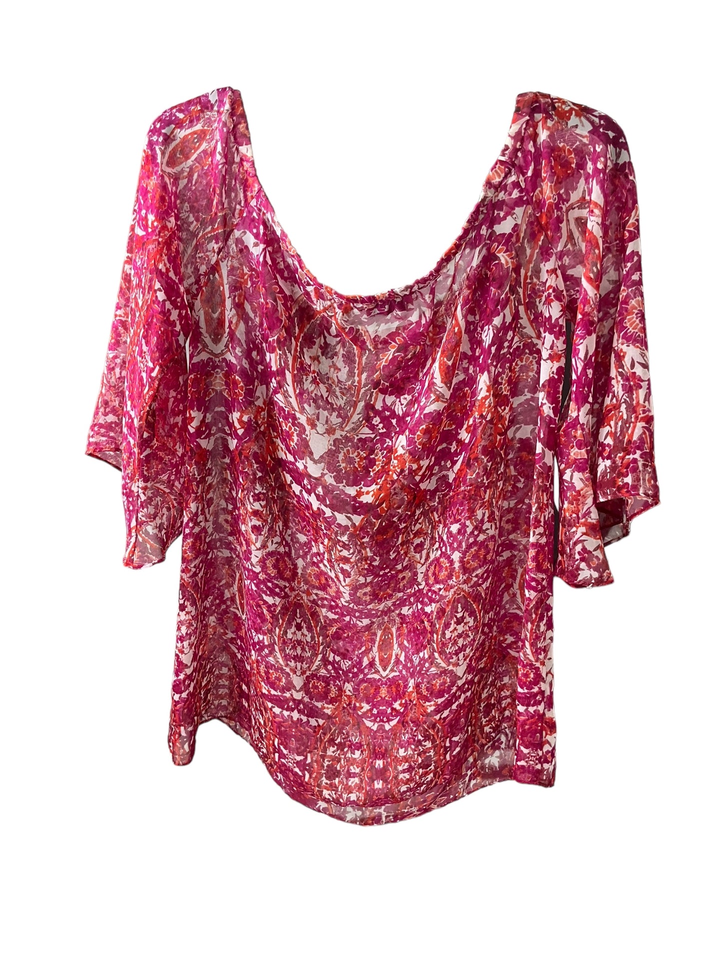 Top 3/4 Sleeve By Show Me Your Mumu In Pink, Size: S