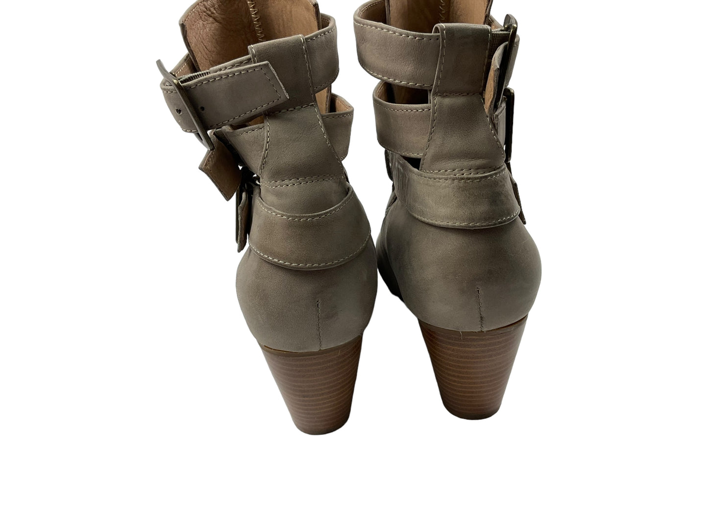 Boots Ankle Heels By Miz Mooz In Grey, Size: 7.5