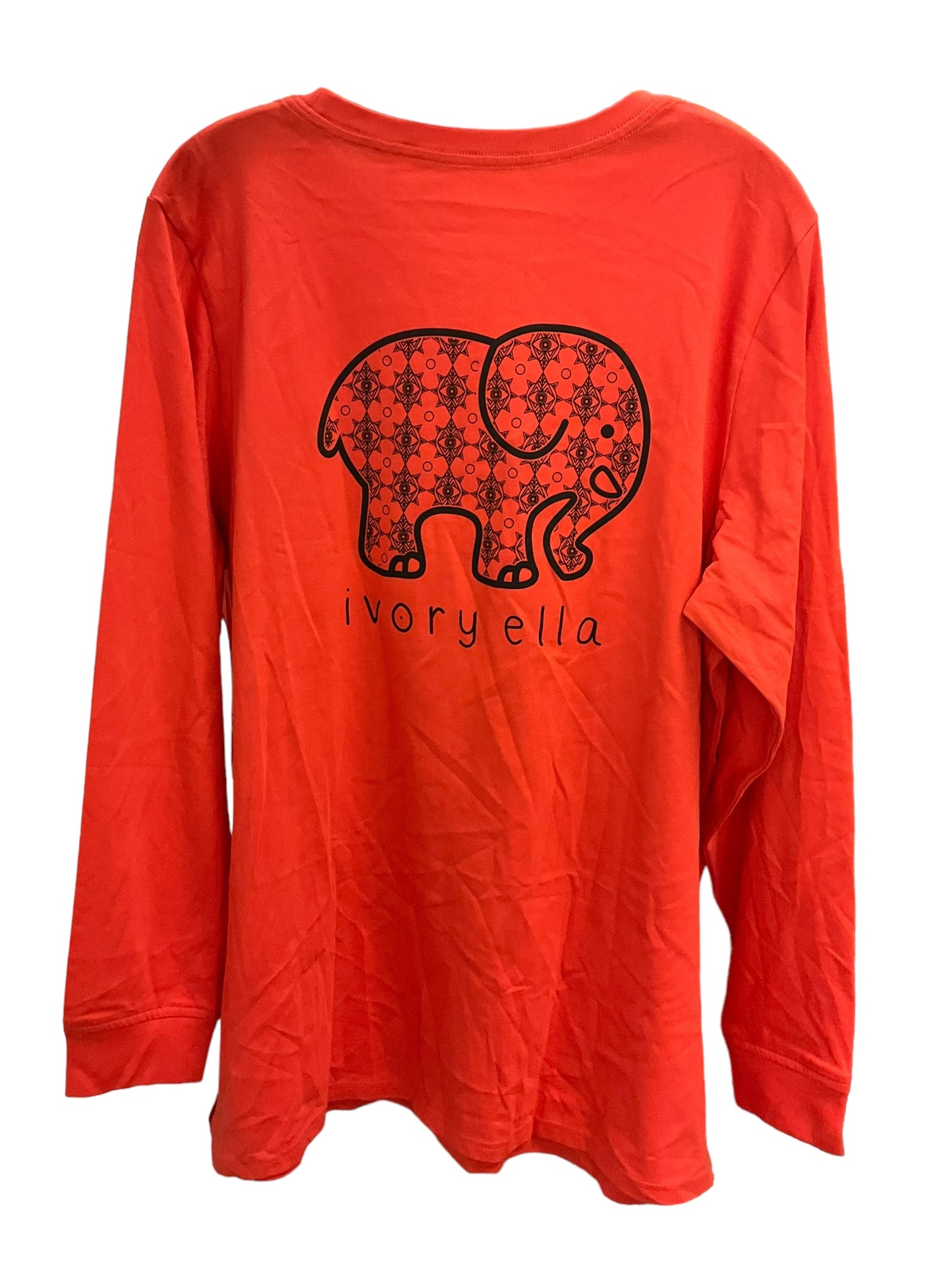 Top Long Sleeve By Ivory Ella In Orange, Size: Xl