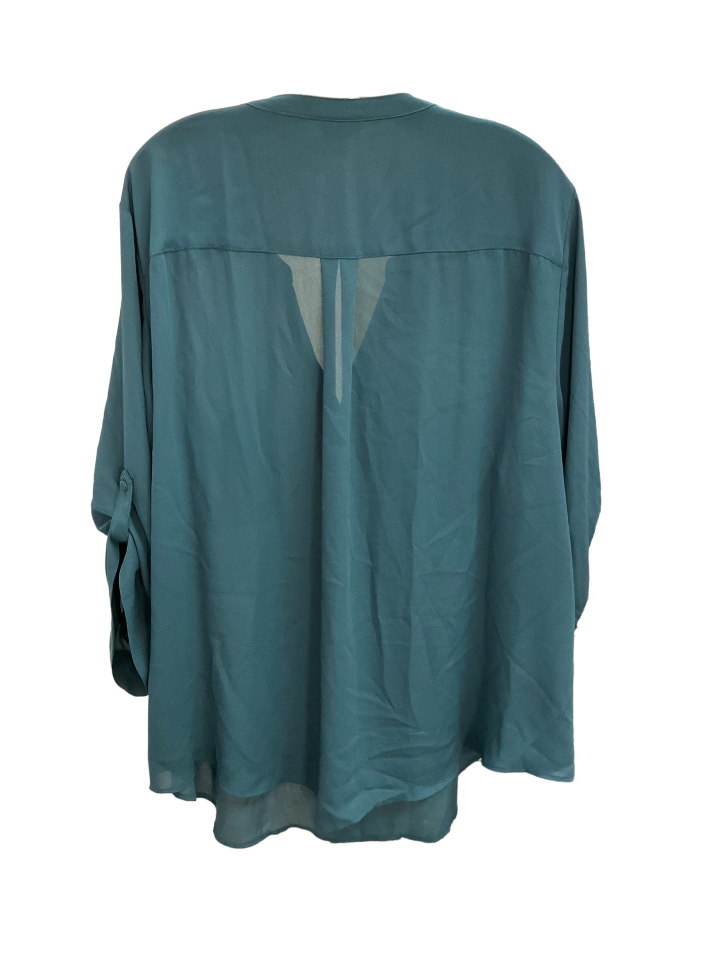 Top 3/4 Sleeve By Torrid In Blue, Size: 22