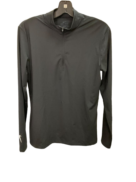 Athletic Top Long Sleeve Crewneck By Nike In Black, Size: M