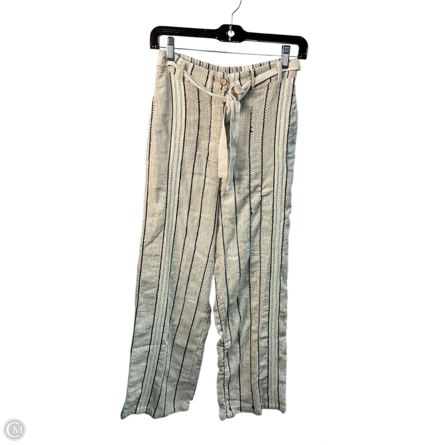 Pants Cropped By Free People In Striped Pattern, Size: S