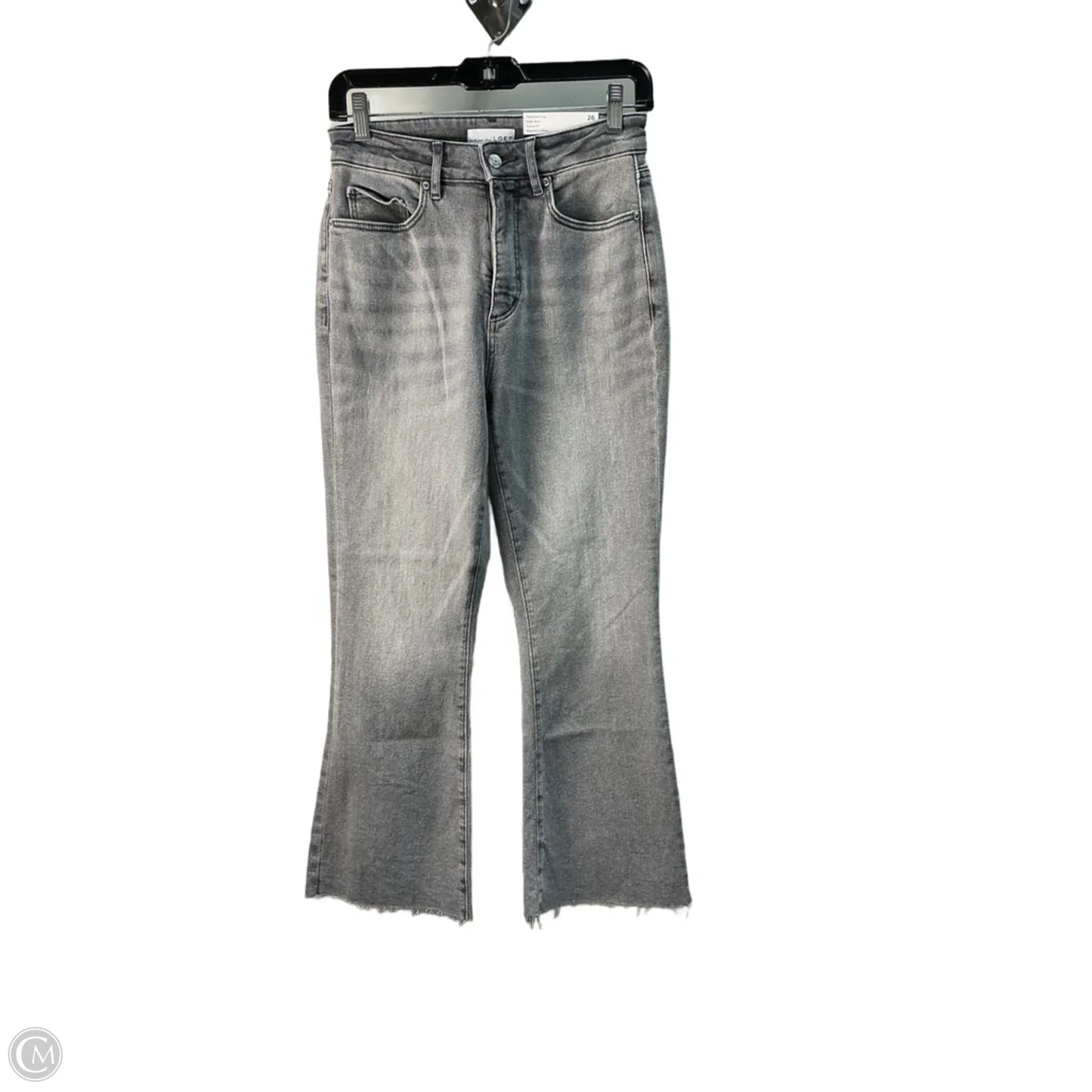 Jeans Cropped By Loft In Grey Denim, Size: 2