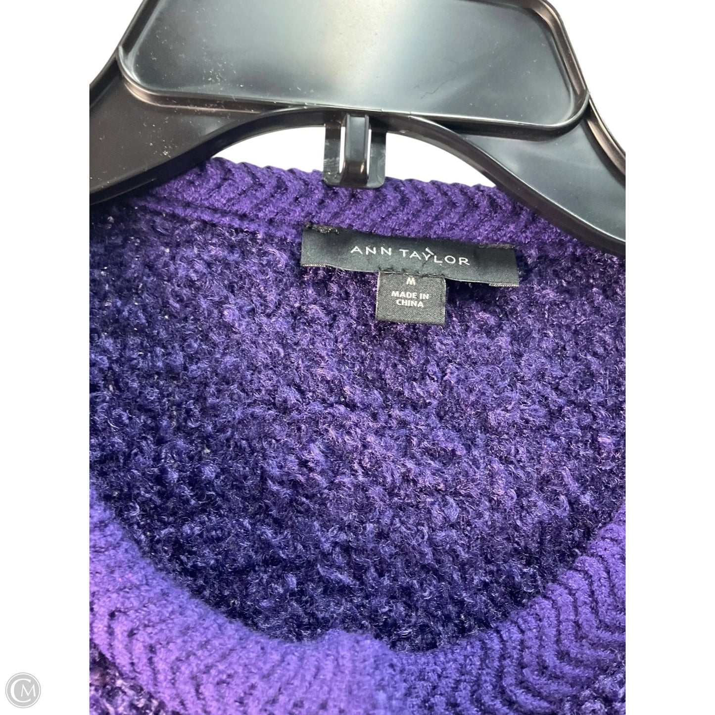 Cardigan By Ann Taylor In Purple, Size: M