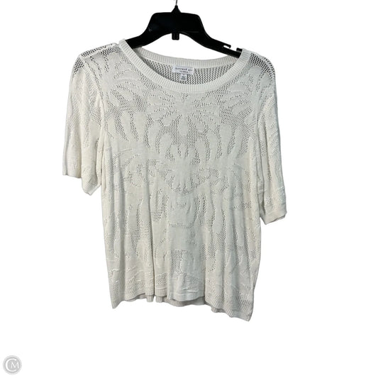 Top Short Sleeve By Current Air In White, Size: S